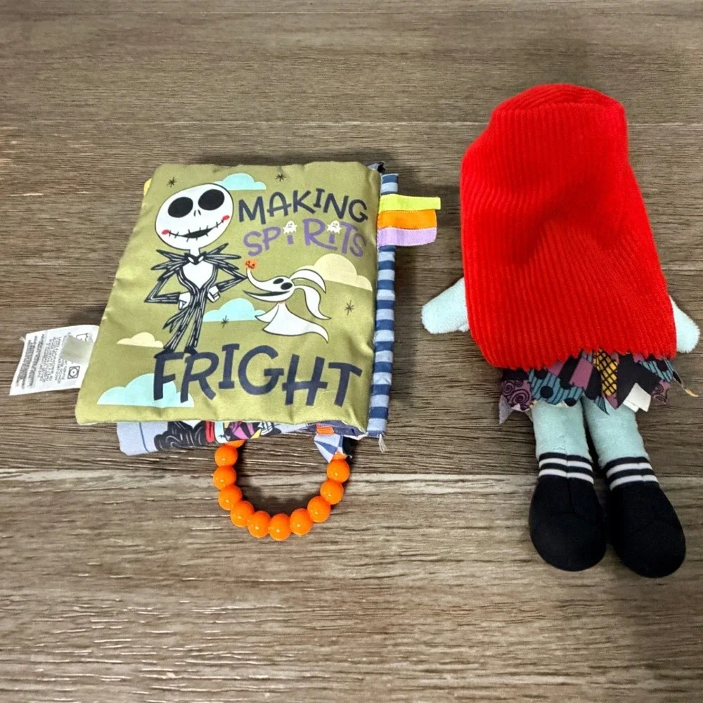Disney Nightmare Before Christmas Sally Plush & Jack Skellington Crinkle Book